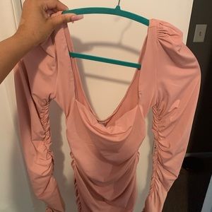 OhPolly US 4 (UK 6) pink ruched dress